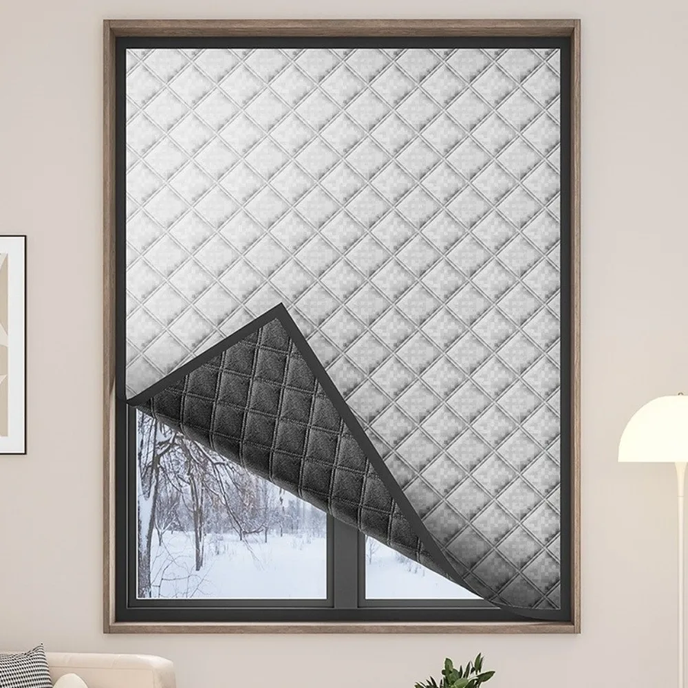 Thickened Winter Warm Curtains Insulated Sun Shading Window Thermal Screens Windproof Cold and Heat Insulation Sealing Curtains