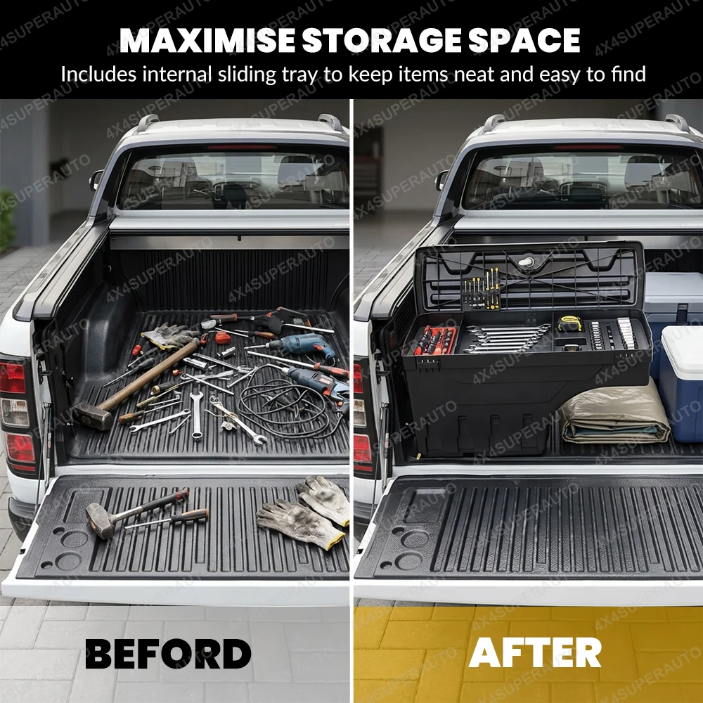 Tailgate Swing Case Storage Tool Box for Ford Ranger T6 T7 T8
