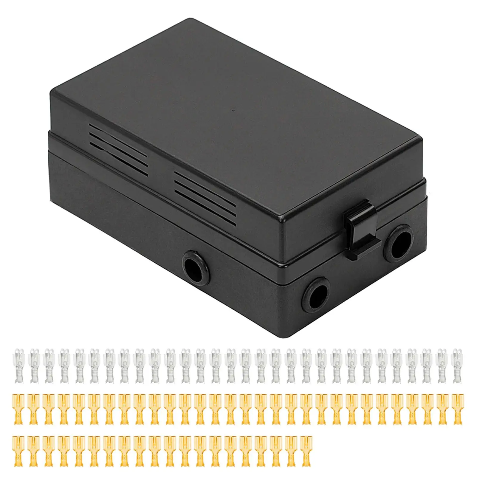 10 Slot Fuse Box Relay Holder 12V Waterproof ABS Blade Fuse Panel for Auto Car Marine Boat Truck RV