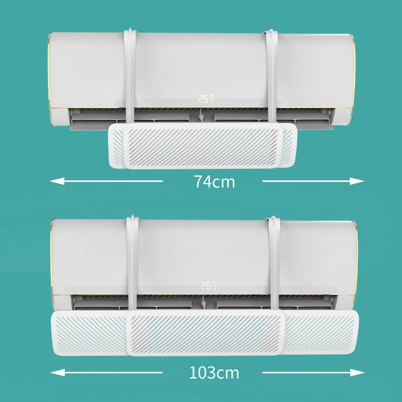 Chowany deflektor wiatrowy klimatyzacji Wisząca osłona klimatyzatora do użytku domowego Przeciwprostokątna przegroda przedniej szyby