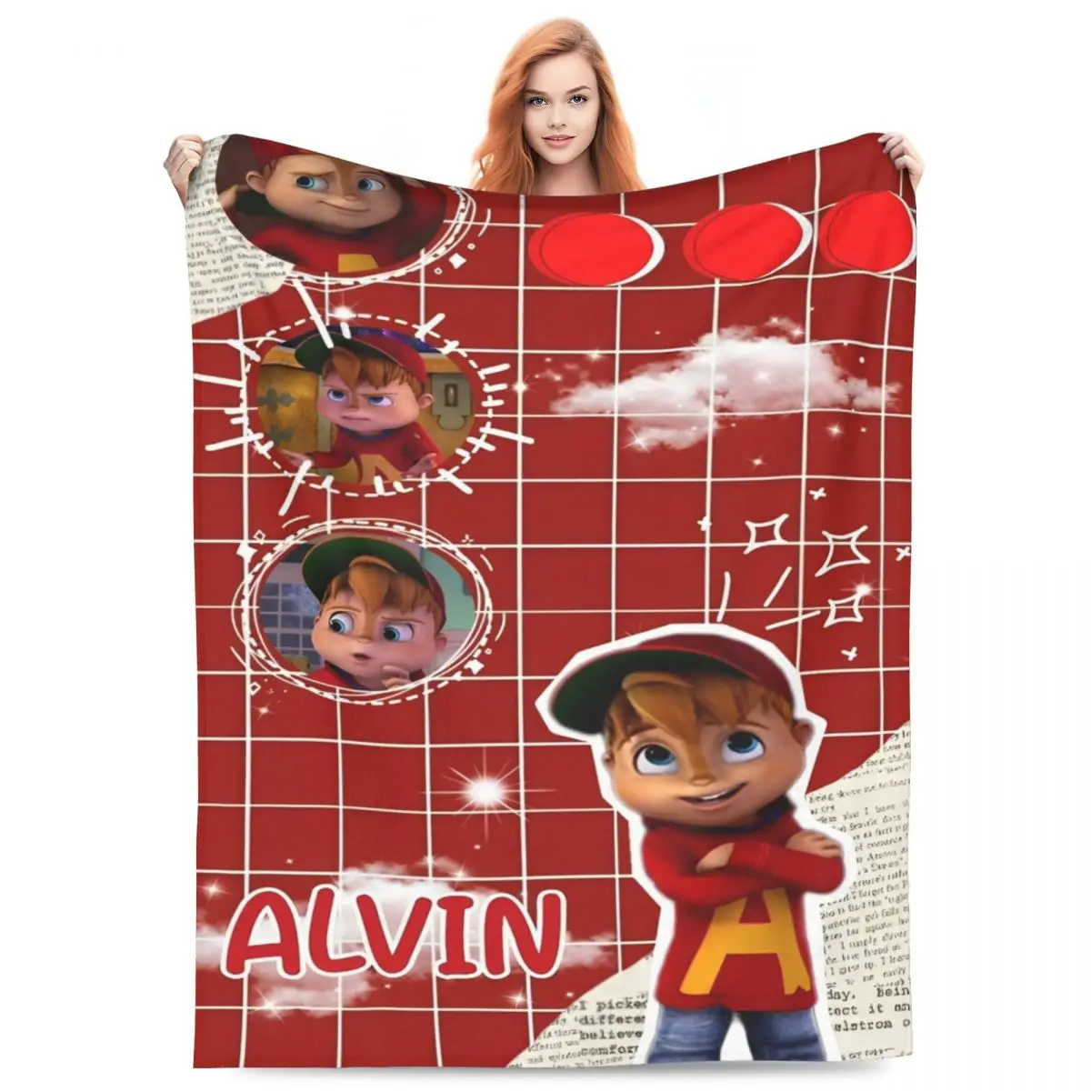 

Alvin The Chipmunks Cartoon Blanket For Home Decor Cozy Soft Micro Flannel Blankets Gifts For Him