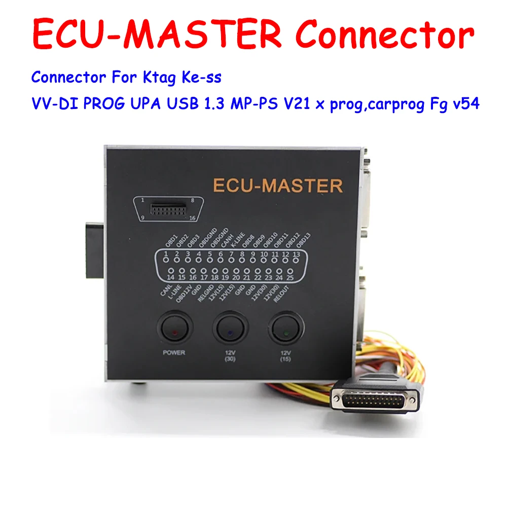 ECU Master Connector Chip Tuning Ecumaster for Orange5 Xprog M Piasini Carprog Immo Off Repair MPPS VVDI