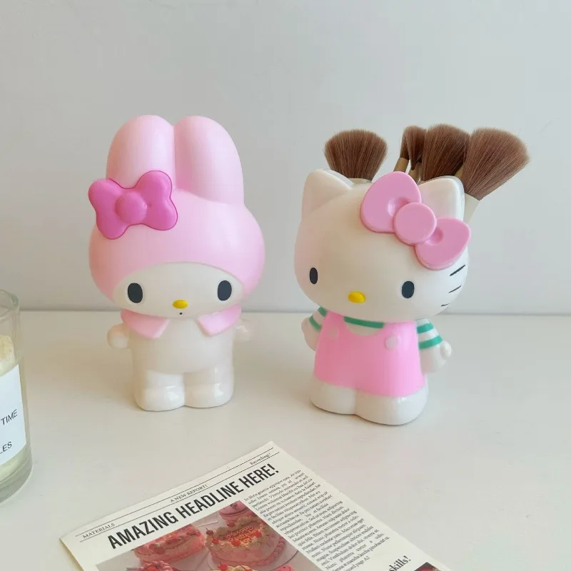 Kawaii مرحبا كيتي المنظم لطيف ألعاب كرتونية تنوعا حامل قلم سطح المكتب اكسسوارات النساء المنتجات طالب الهدايا بالجملة