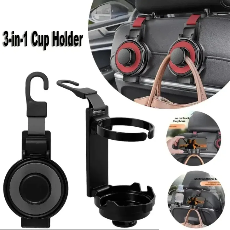 3 In 1 Car Cup Holder Air Vent Universal Adjustable Drink Rack Stand for Water Bottles Ashtray Anti-Shake Stable Auto Organizer image 5