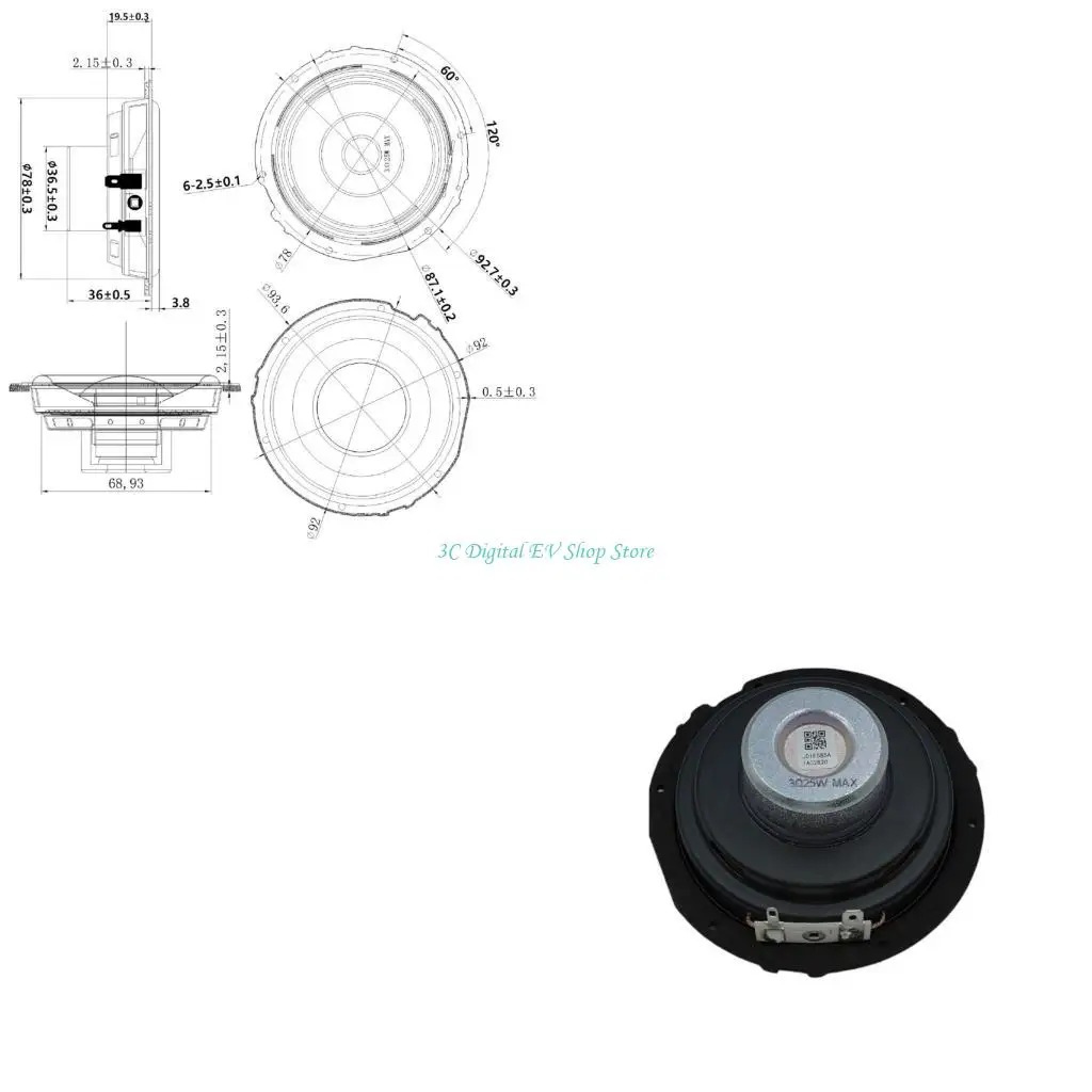 

E74D Studio 15W Speaker Rubber Edges Suspension Neodymium Auditory Component