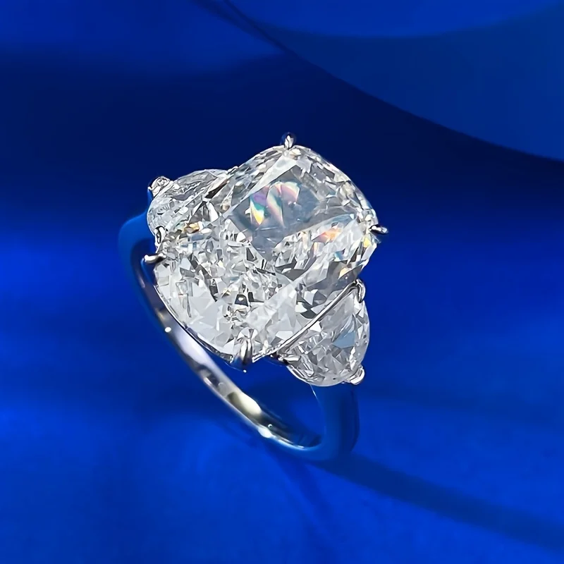 

SGARIT Роскошные кольца из стерлингового серебра 925 пробы 9*13 мм с белым голубиным яйцом для женщин, обручальное кольцо, вечерние ювелирные аксессуары