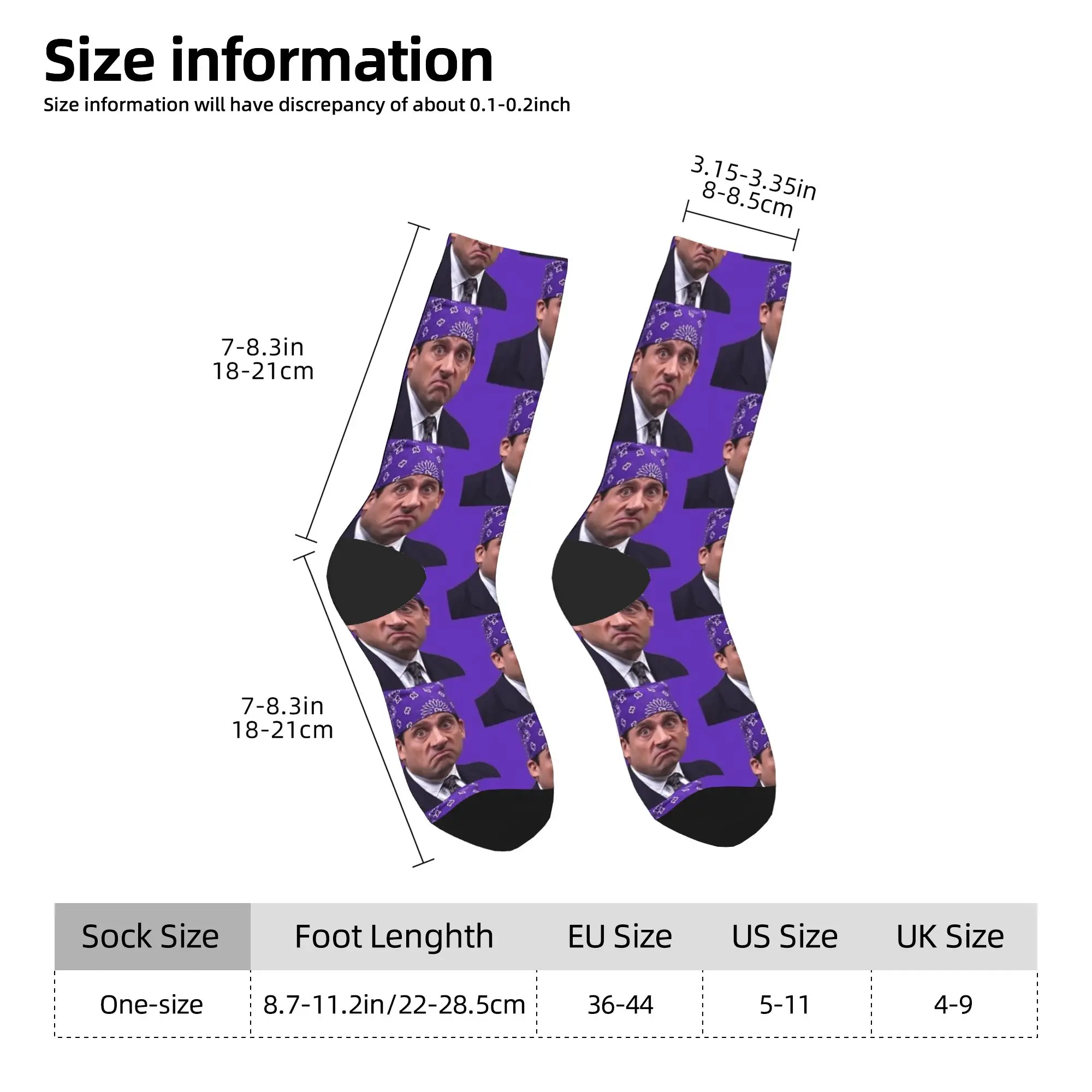 Prison Mike The Office Funny TV Show Socks Printed Stockings Anti Bacterial Men Socks Quality Autumn Modern Cycling Socks #5