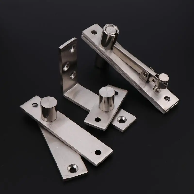 2 peças pivô de aço inoxidável resistente eixo giratório de 360 graus eixo de dobradiça de porta de madeira eixo de porta eixo oculto