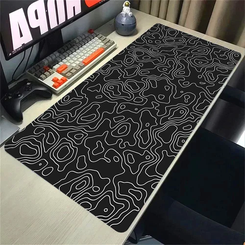 Imagen 2 del producto Alfombrilla de ratón para juegos Strata Liquid White, aparatos de escritorio, alfombrilla para ratón, accesorios de oficina, alfombrilla para ratón, alfombrilla para ordenador, configuración para juegos