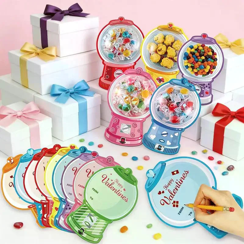 18/36 Pcs DIY Valentines Candy - Bubble Gum Machine ulasan dan harga