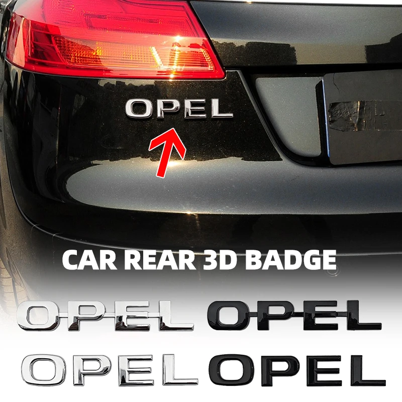 ABS Car logo Fender side Rear tail door trunk sticker Emblem For Opel Astra H G J Insignia Mokka Zafira Corsa C D Antara Combo