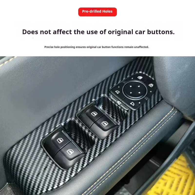 For 21-26 HAVAL DARGO Car Elevating Panel Decorative Frame Air Conditioning Outlet Frame Inner Door Handle Frame Car Accessories
