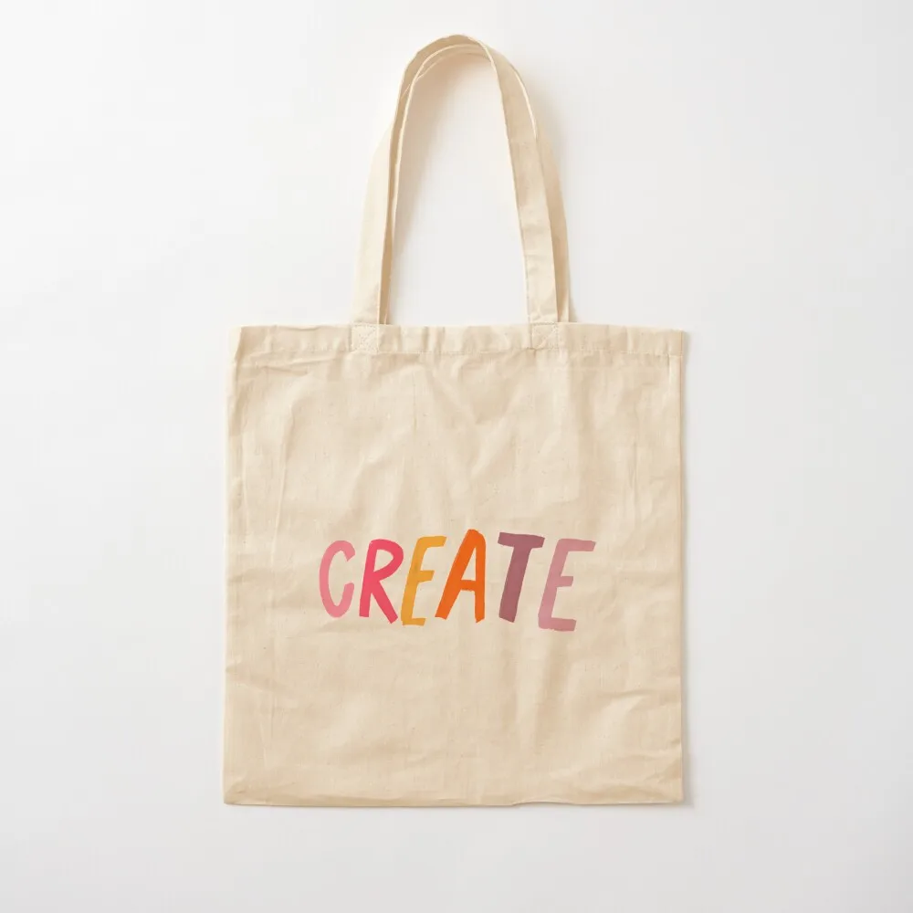 CREATE - colorful motivational and inspirational word for artists, designers, and creatives Tote Bag