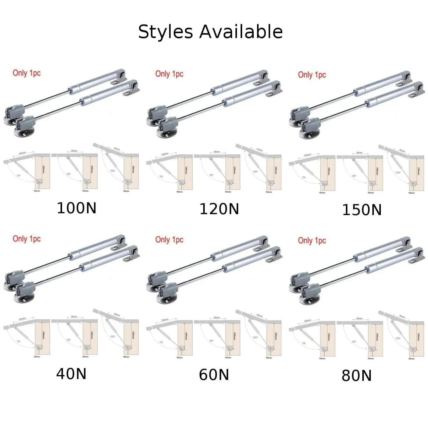 Robuste hydraulische Stütz stange 27cm/10.63 ''hochwertige Haus/Zimmer Tür Kit Tür heben Möbel halterung 1pc Metall neu