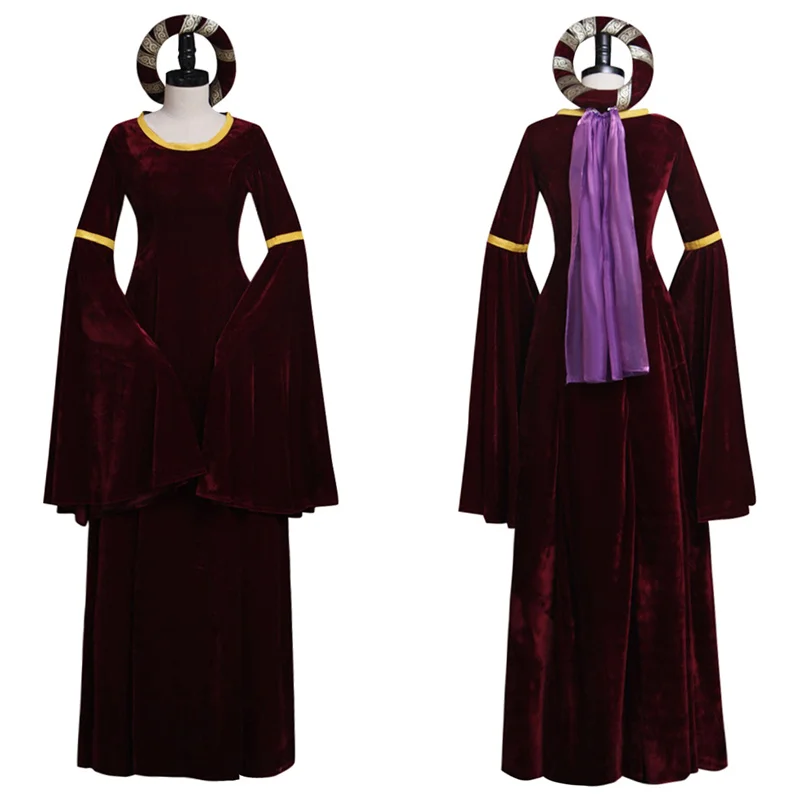 

Medieval Vintage Dark Red Turing Renaissance Dress Costume Cosplay for Halloween Carnival Cosplay Party