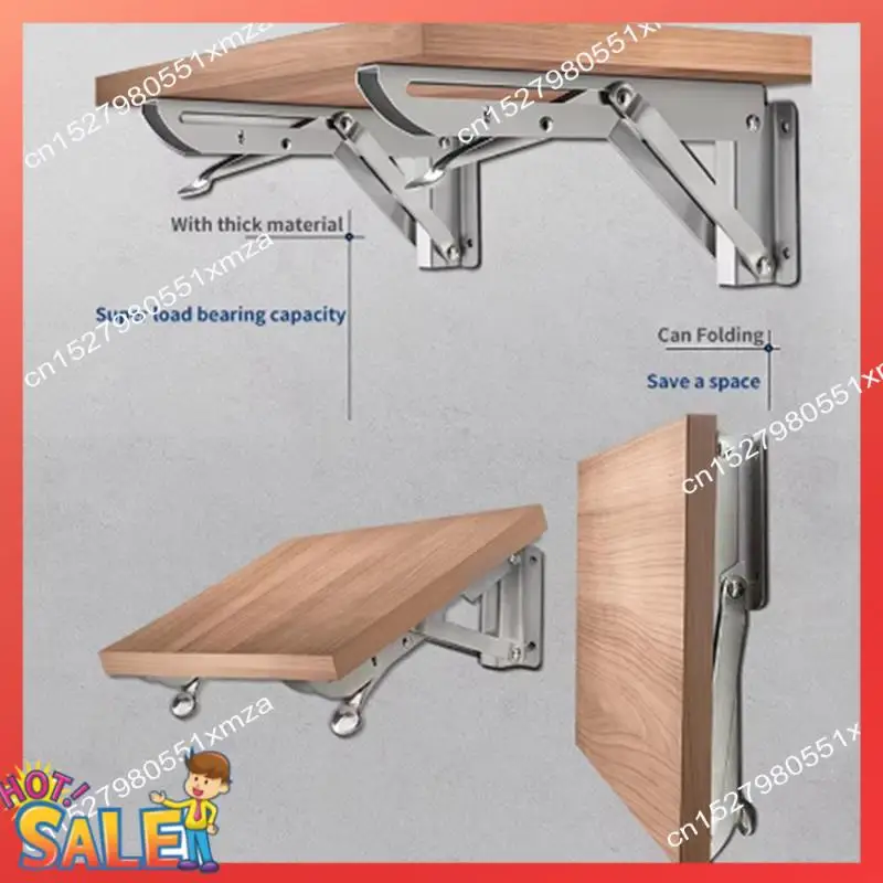 

ABCL Stainless Steel Folding Angle Bracket Triangle Shelf Heavy Support Adjustable Wall Mounted Stand