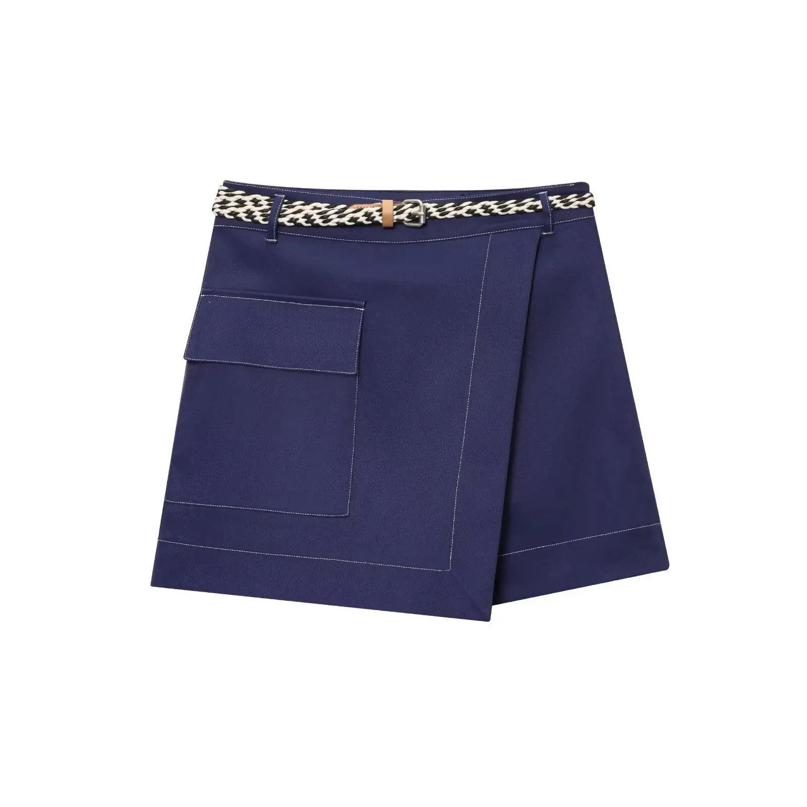 

Summer hot-slimming belted skirt pants high waist slimming straight and versatile A-line casual skirt pants