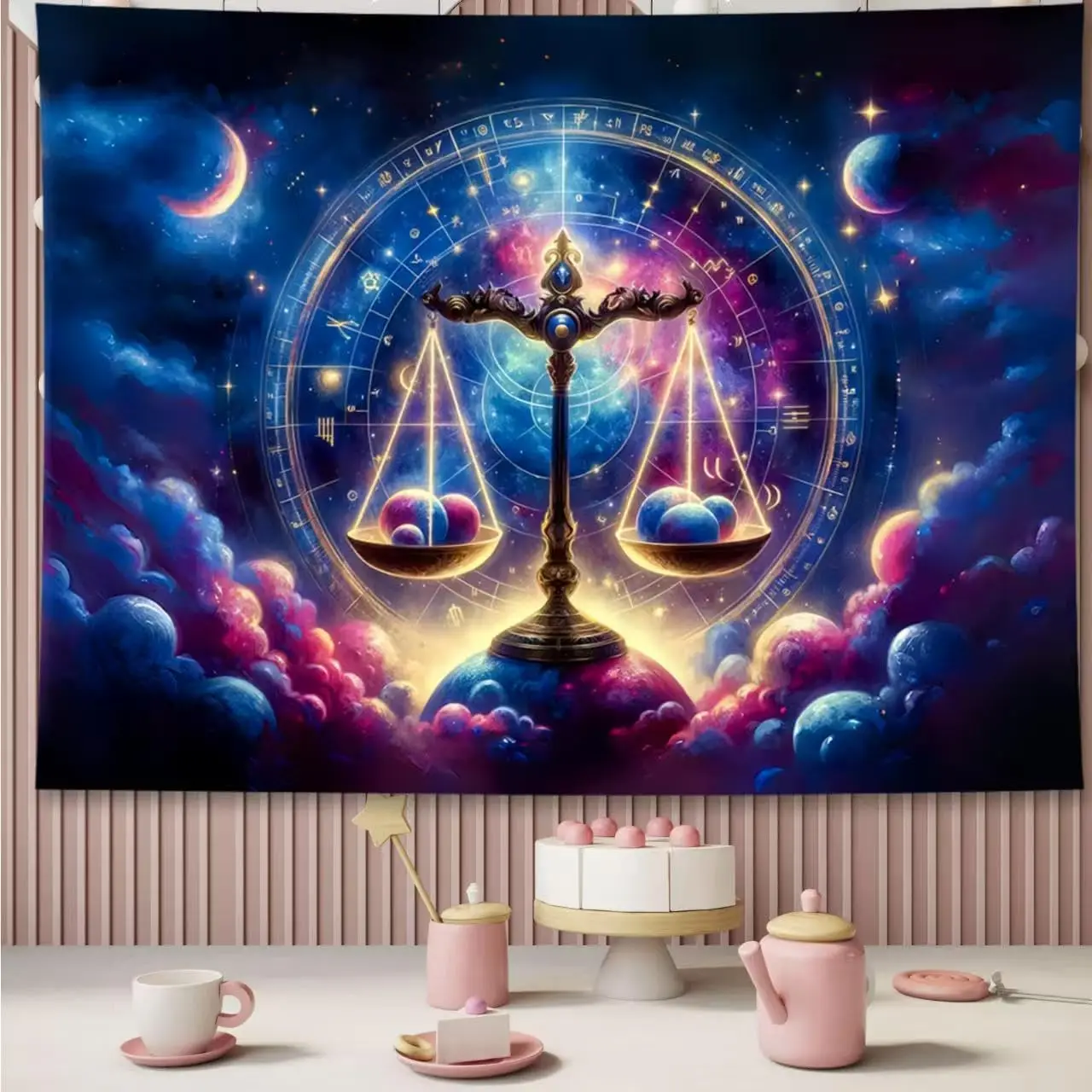 Tapestry Wall Hanging Zodiac Sign Decoration Aesthetic for Bedroom Living Room Dormitory Suitable for Teen Boy and Girl Who Like