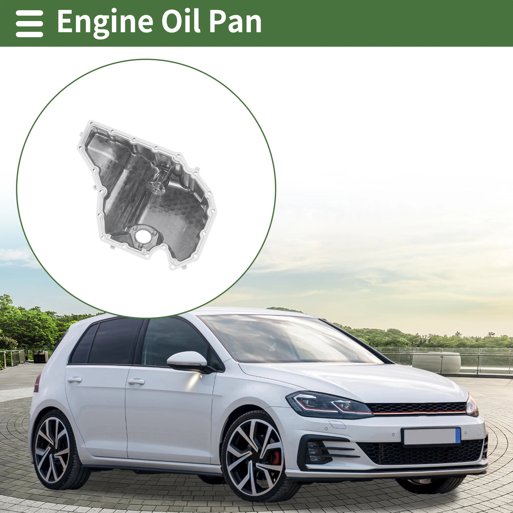 

UXCELL 1 Pc No.06L103598AG Engine Oil Pan for Volkswagen A5 15-17 Aluminum Silver Tone