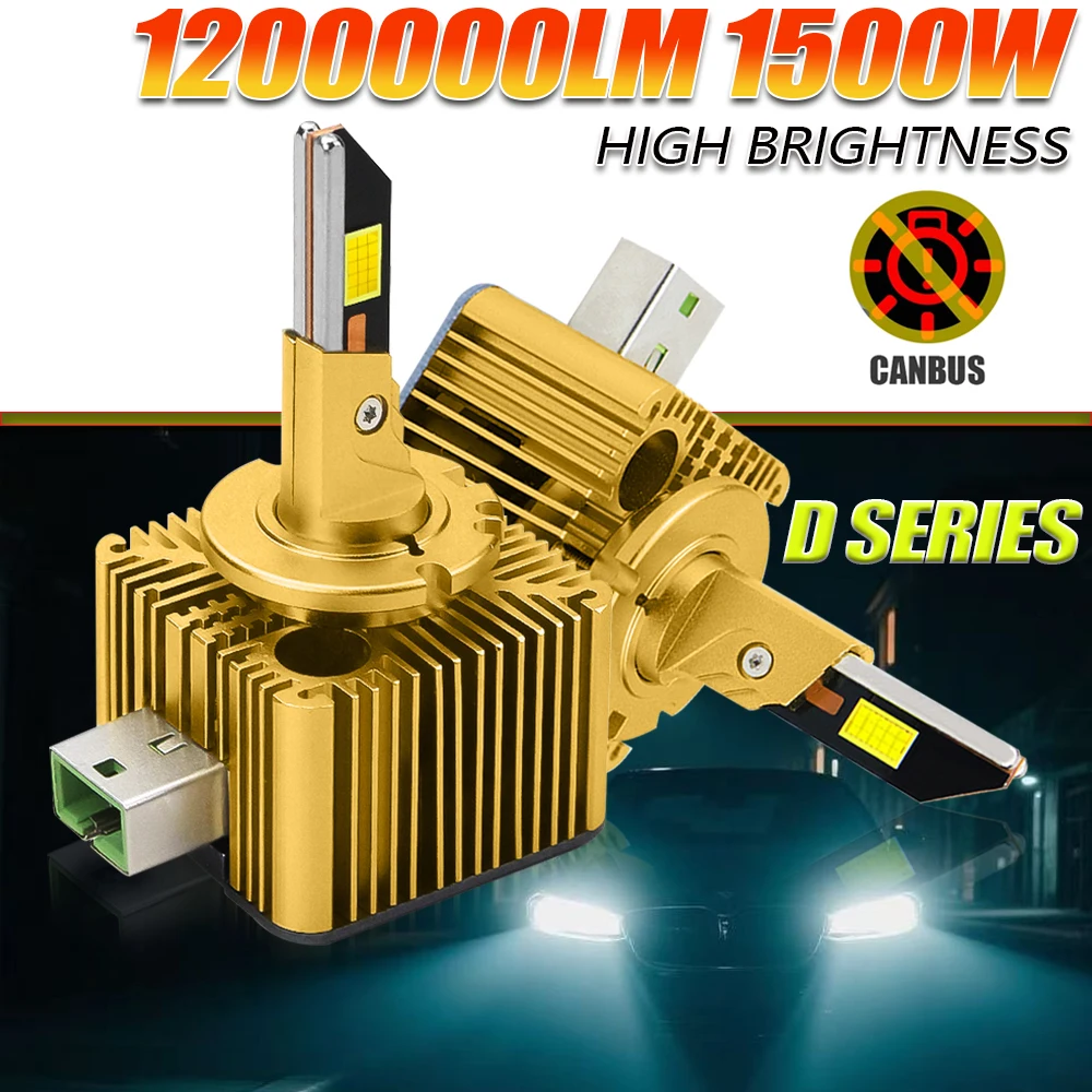 

D1S LED Headlights D SERIES D3S D2S D2R D4S D4R D8S Xenon Car Lamp 1500W Super Bright Canbus 1:1 HID Lights For Projector Lens