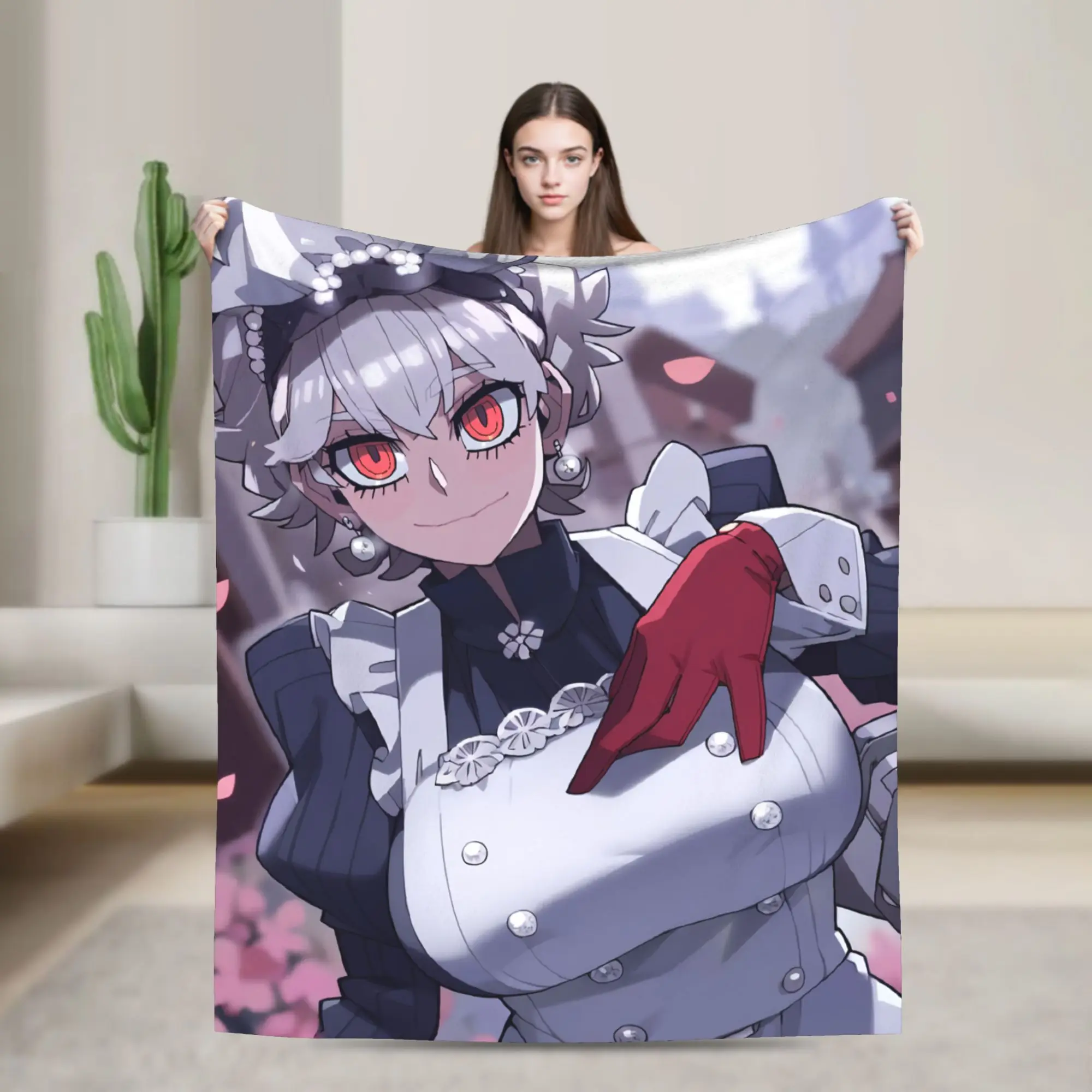 Contradiction Helltaker Lucifers Modeus Blanket Multi-size Cozy and Lightweight  Throw Blankets for Sofa Couch and Bed