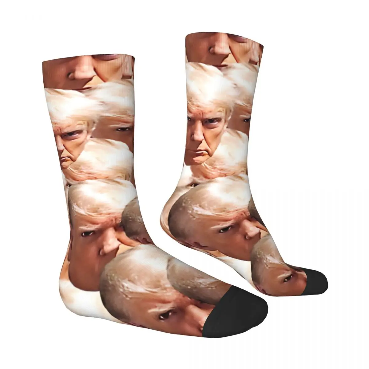 Trump's Mug Shot Pattern Socks Spring Stockings Vintage Women Men Soft Breathable Socks Printed Running Non Slip Socks