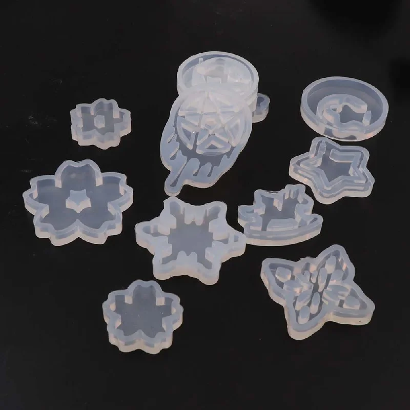 1pc/diy Kristall gel Tropf harzform Blumen pferd Schneeflocke Stern Schmetterling Silikon form Home Ornament Dekoration Formen