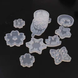 1pc/DIY Crystal Gel Drip Resin Mold Flower Horse Snowflake Star Butterfly Silicone Mould Home Ornament Decoration Molds