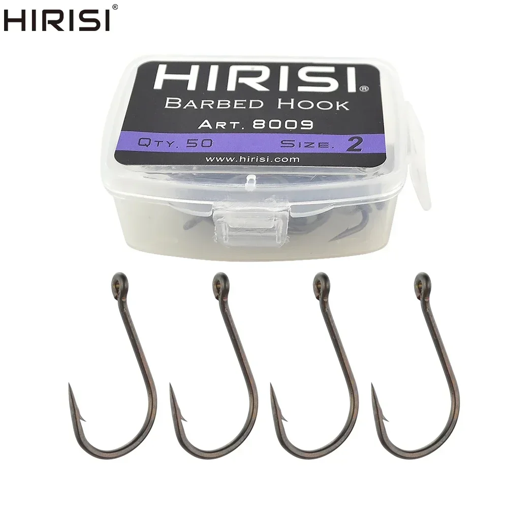 

50pcs Coating High Carbon Stainless Steel Micro Barbed Fish Hook Carp Fishing Hooks 8009 Fishing Tool Accessories