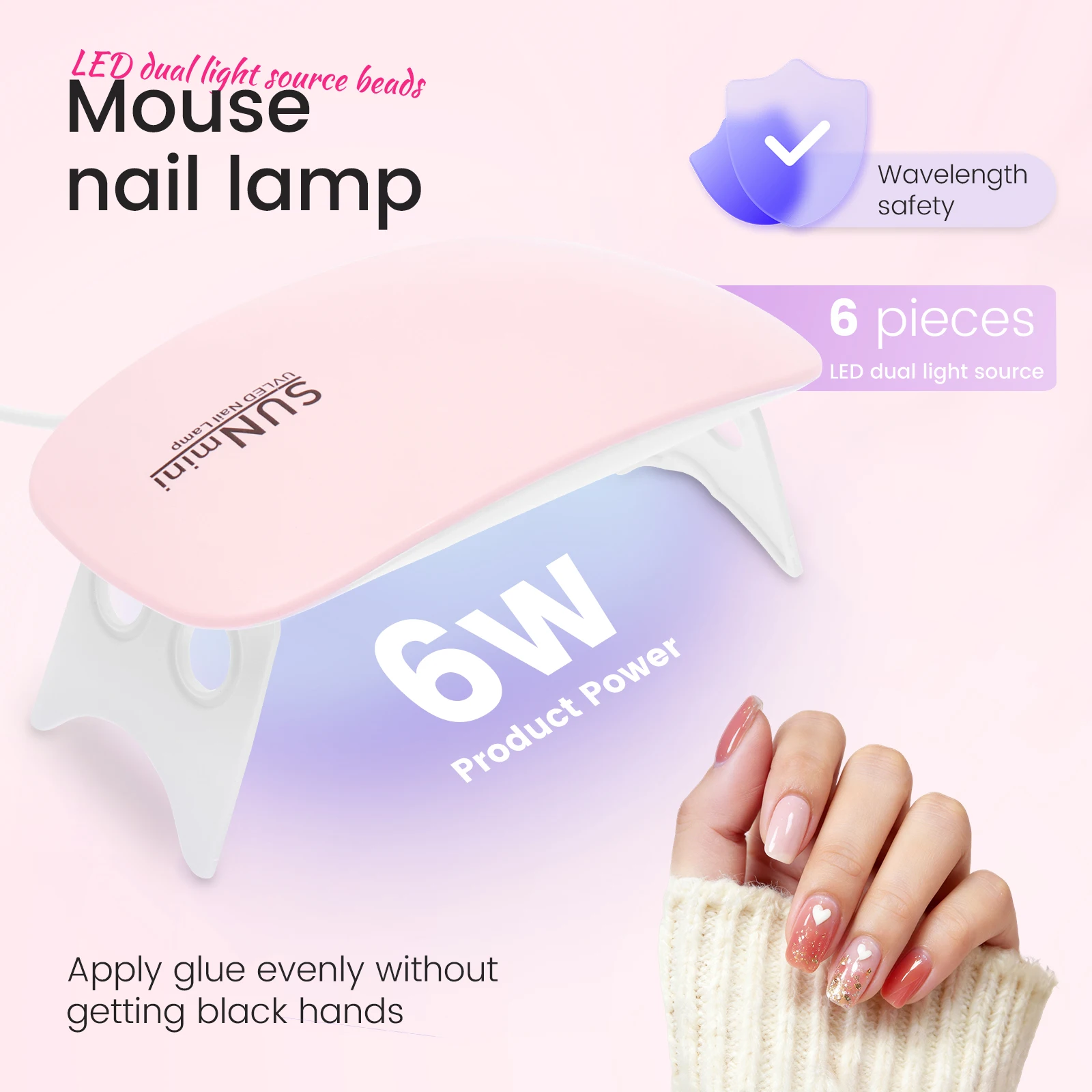 UV Nail Polish Lamp Nail Dryer Desk Drying Nail Lamp Tool Gel Polish Curing Light LED Light Home DIY Nail Art Tools Accessories view 4