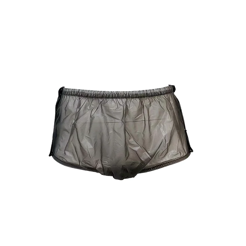 Langkee Haian Adult Incontinence Plastic Diapers Pants ABDL PVCColor Black