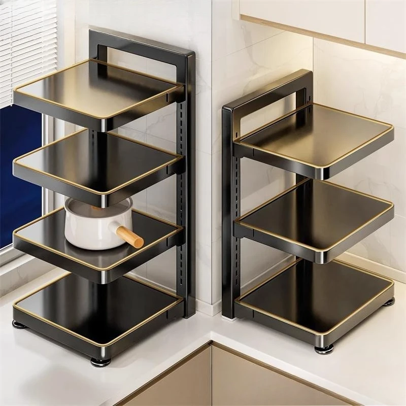 

Sink multi-layer lid storage rack multi-functional kitchen storage