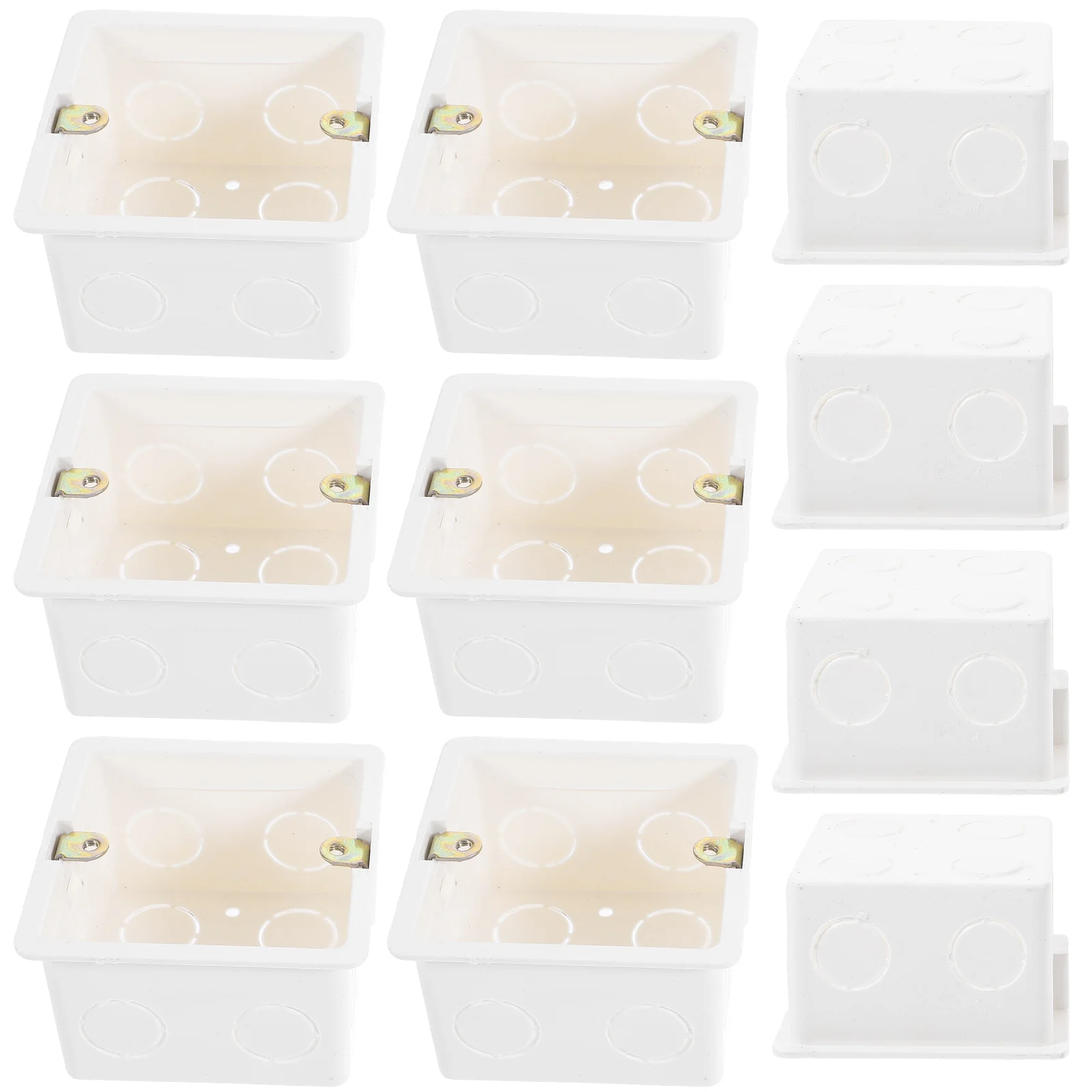 

10pcs 86 Type Wall Socket Box Hidden Installation Switch Mount Pvc Junction Box For Home Office Recessed Socket Boxes