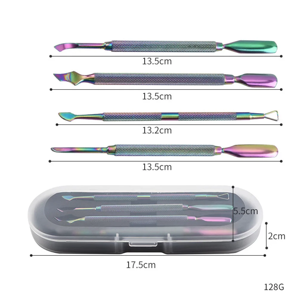 4Pcs 안전한 소재 네일 아트 용품 사용하기 쉬운 실용적인 디자인 매니큐어 도구 매일 편리함을 위한 매니큐어 도구