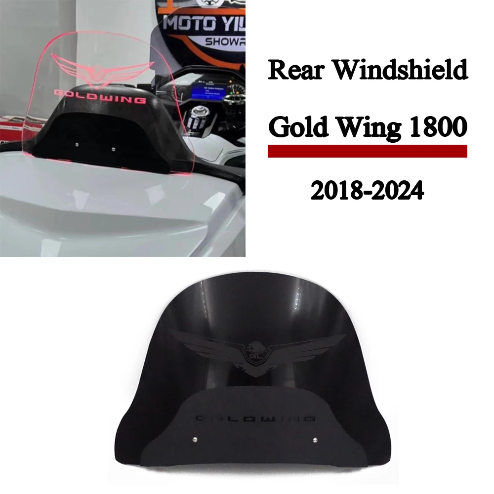 Gold Wing 1800 GL1800 Motorcycle Windshield Deflectors With Light For Honda Goldwing 1800 Rear Spoilers Tuning Rear Windshields