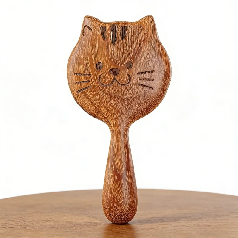 

Массажная расческа из сандалового дерева «Кошачья лапка» для кожи головы, инструмент Гуаша для меридианов, с зубцами «кошачий коготь», широкая расческа для распутывания волос, деревянная щетка для волос, подарок