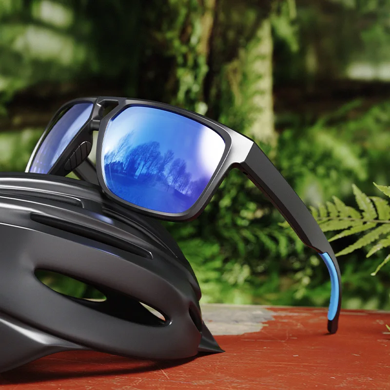 

Golf Polarized Sunglasses Outdoor UV Protection Classic Stylish Double Bridge Square Frame Sunglasses