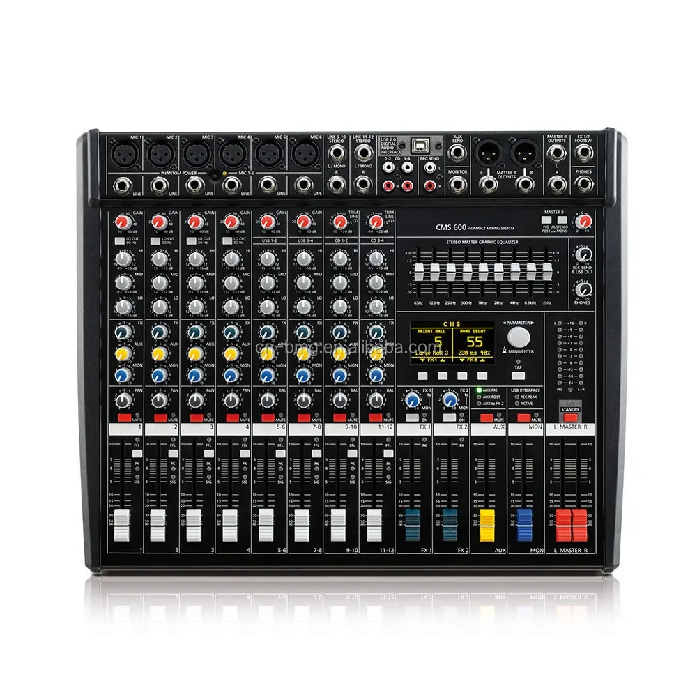 

Top 5A 1:1 Quality CMS 600-3 Compact Mixing Console with Cover for Easy Carry(Export Price)