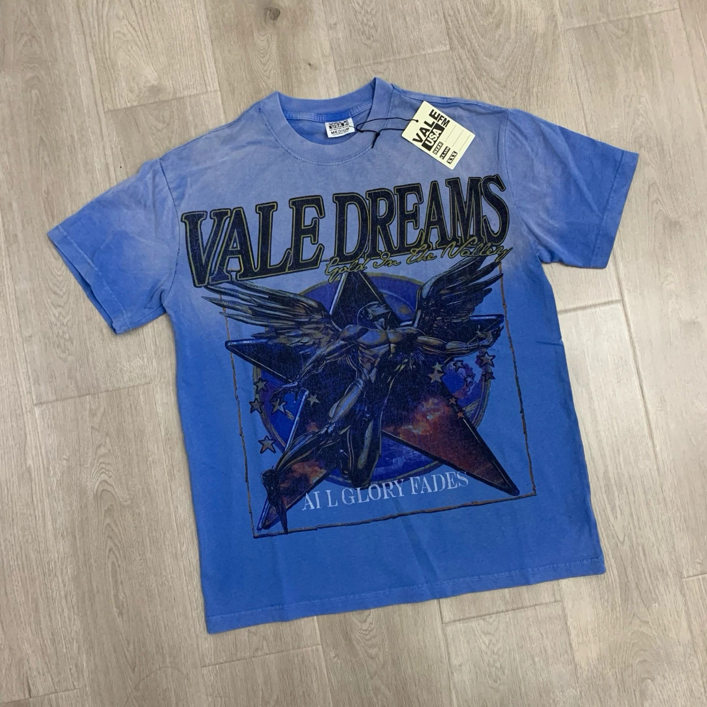 

Футболка V Forever DR Valley Vintage с коротким рукавом, модная, в городском стиле, из хлопка, с круглым вырезом, повседневный топ