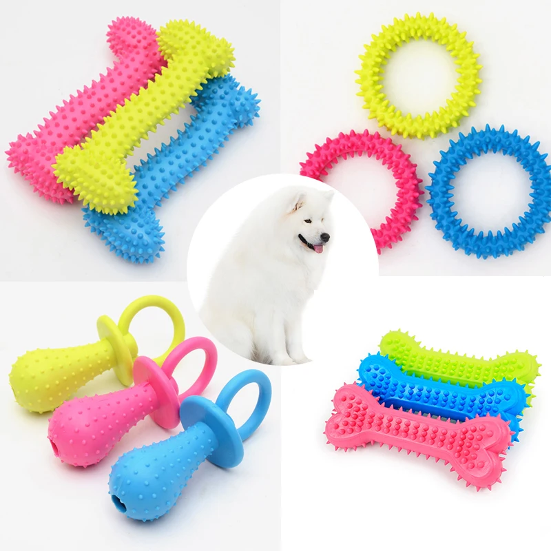 Juguetes para mascotas para perros pequeños, goma resistente a morderse, juguete para perros, limpieza de dientes, juguetes de entrenamiento para