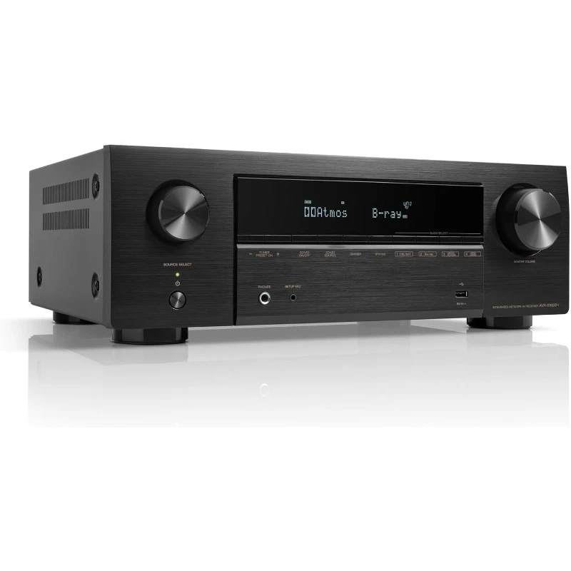 AVR-X1800H 7.2 Channel AV Receiver - 80W/Channel, Wireless Streaming via Built-in HEOS, WiFi, & Bluetooth