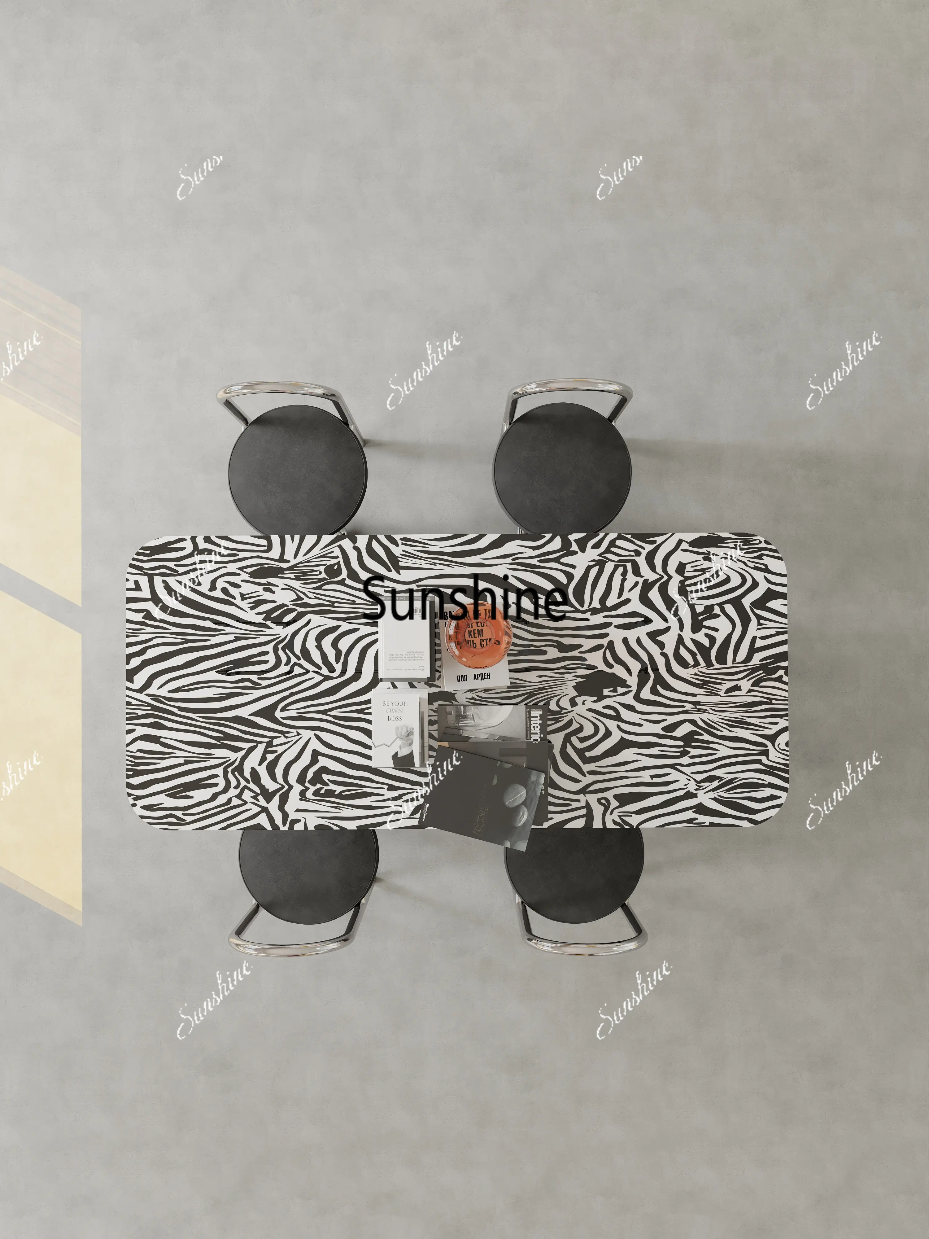 

Minimalist style high sense creative long dining table