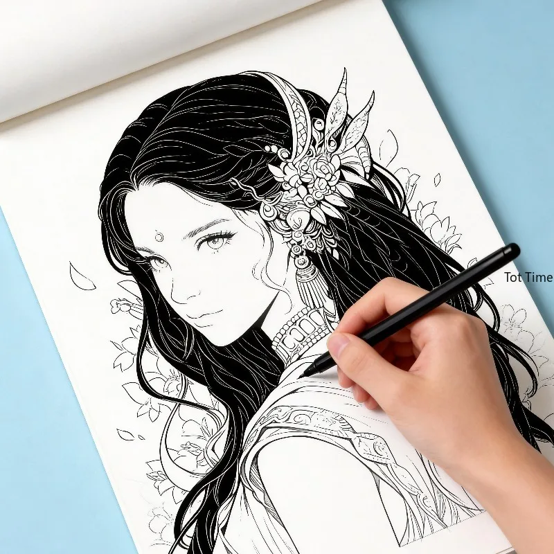 A Hand Drawn Book for Adults To Calm Down, Heal, and Relieve Stress. It Includes A Graffiti Sketchbook, A Colored Picture Book
