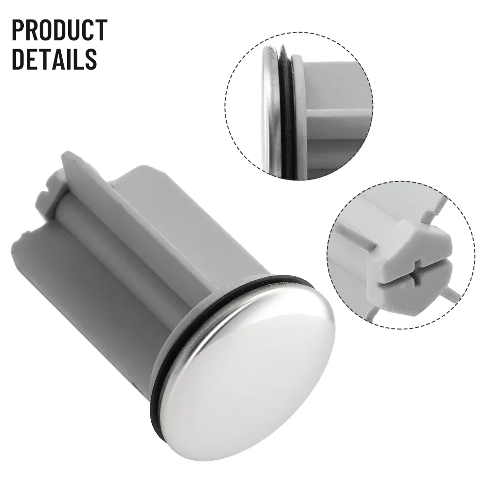 

High Quality Practical Wash Basin Plug Copper Cover Replacement Drain Plug Stopper Grey 1pc Available Wash Basins