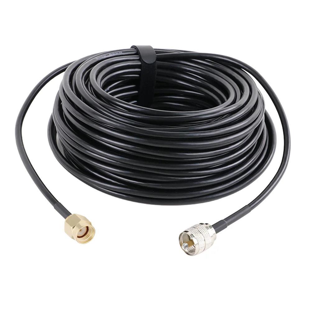 RG58 50Ω Low Loss Coaxial Jumper Cable SMA RP SMA & UHF Male Female RF Pigtail for Radio Antenna Test Equipment High Performance