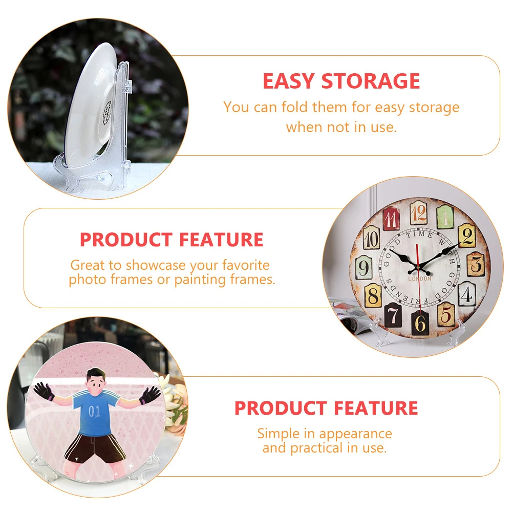 

10 Pcs Art Tray St Storage Brackets Lightweight Waterproof Birthday Party Tea Party Showroom Wedding Photo Frames Hang