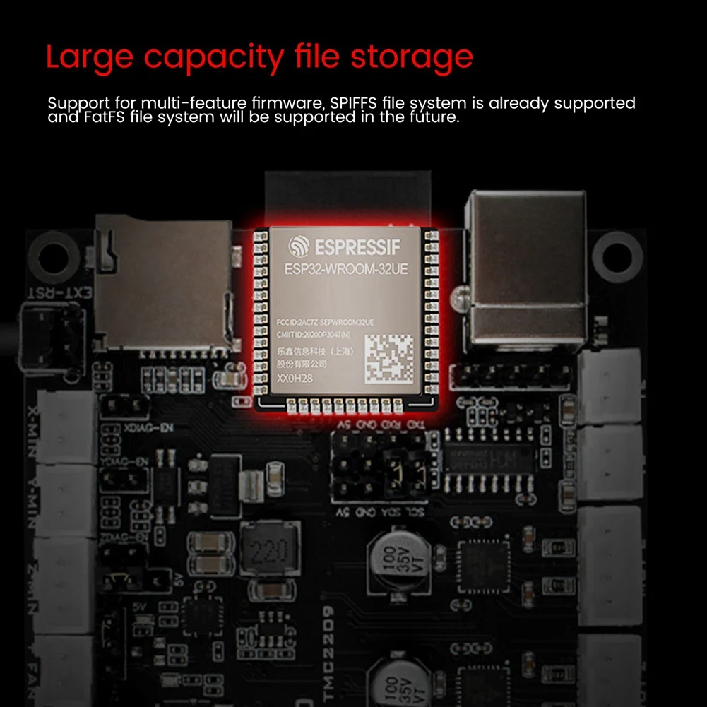 E4 V1.0 ESP32 Motherboard Control Board 3D Printer Motherboard Accessories TMC2209 Drives with External Antenna