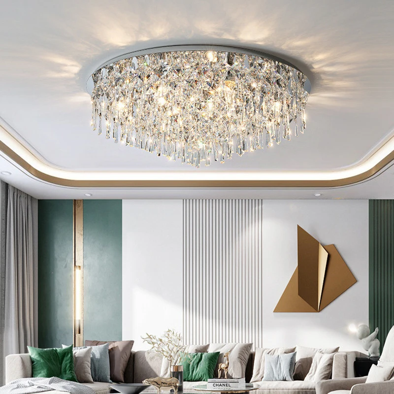 

Modern Living Room Ceiling Lamp Interior Art Decoration Bedroom Dining Room Luxury Crystal Lamps Home Lighting Glossy Lighting