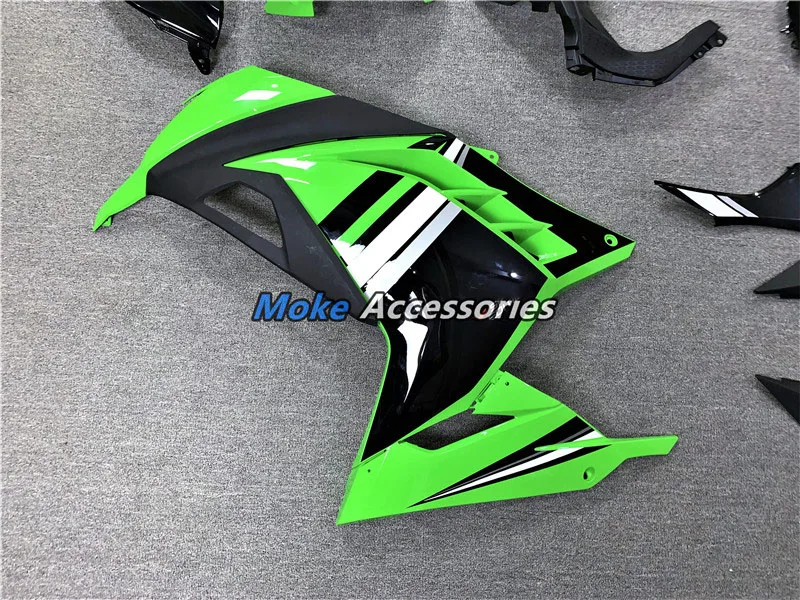 Kit carene moto adatto per Ninja300 Ex300 2013 2014 2015 2016 2017 2018 Set carrozzeria iniezione ABS nuovo verde nero