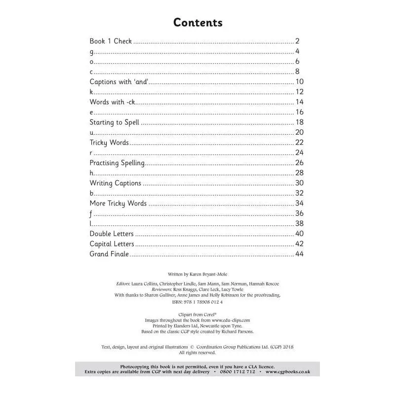 English Targeted Practice Book Phonics  Reception Book 2 CGP Books Coordination Group Publications 9781789080124 Book